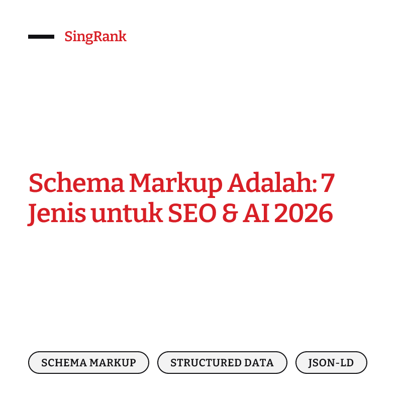 Schema markup adalah kode JSON-LD yang membantu Google dan AI memahami isi halaman